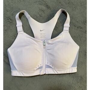 NIKE Women’s Alpha Sports Bra Front Zip High Support Pale Purple Size Small